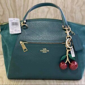 COACH PRAIRIE LEATHER & SUEDE SATCHEL